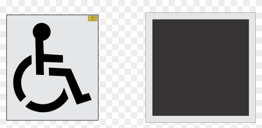 See 1 More Picture - Handicap Symbol Pavement Marking Clipart #2152349