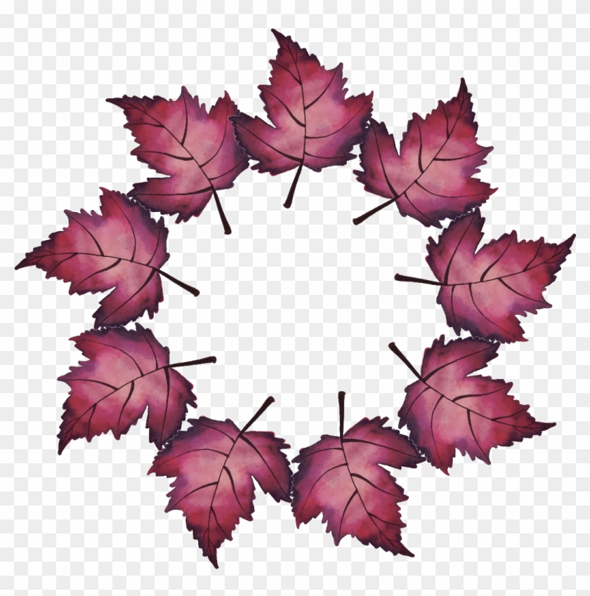 Ftestickers Clipart Wreath Autumn Leaves Fallcolors - Watercolor Painting - Png Download