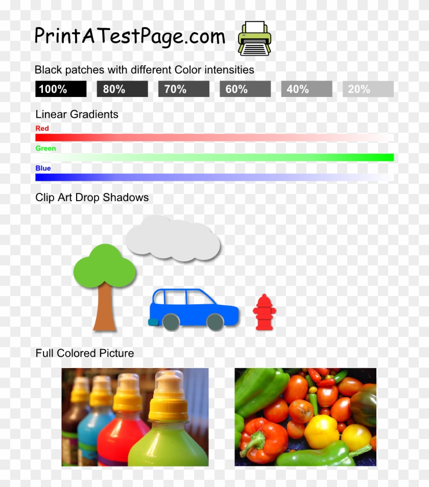 Color Printer Test Page - Full Color Printing Test Page Clipart