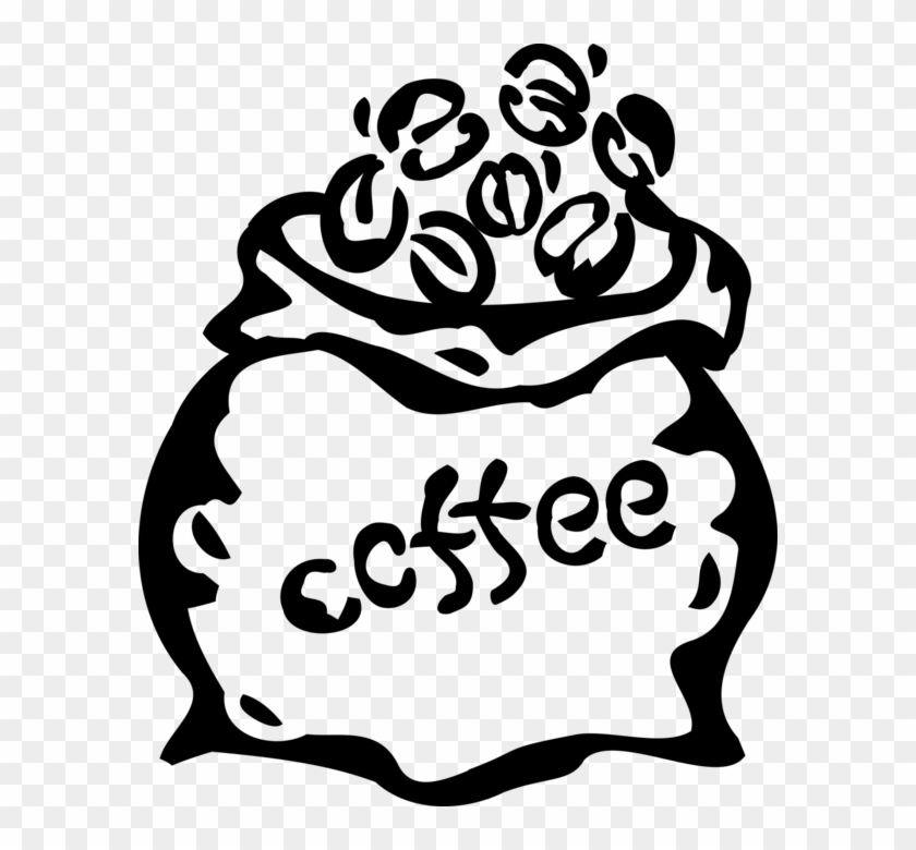 Vector Illustration Of Coffee Bean Seed Of The Coffee - Powder Coffee Clipart Black And White - Png Download