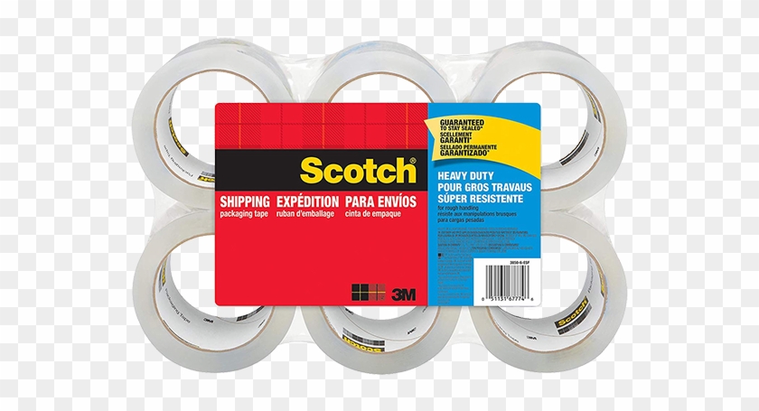 Tape Scotch Clear 2″ X 55 Yd - Scotch Heavy Duty Shipping Packaging Tape Clipart #2152884