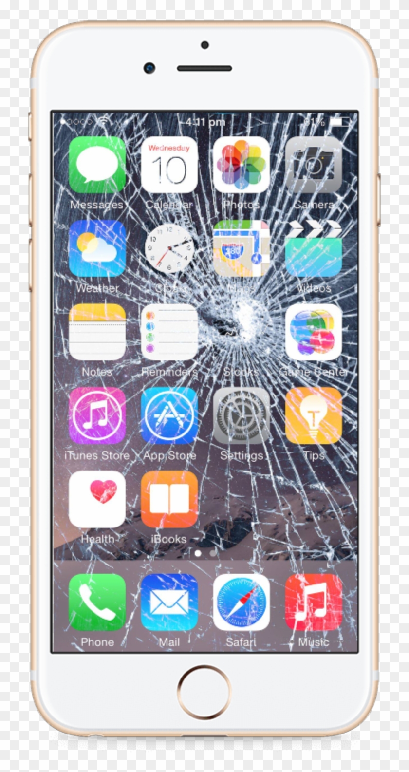 Iphone 8 Plus Png - Broken Iphone Screen Wallpaper Hd Clipart #2153037