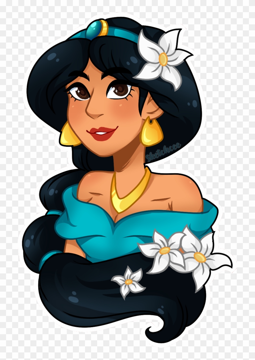 Princess Jasmine Clipart Silhouette - Cartoon - Png Download