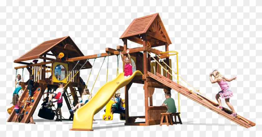 Rainbow Turbo Castle Loaded W/ Tower - Playground Slide Clipart