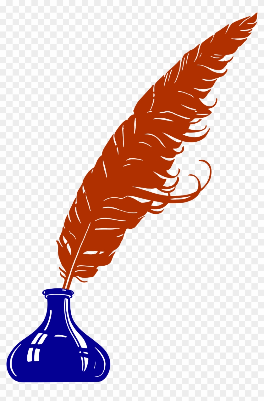 Blue Feather Transparent Png - Quill Pen Clipart #2154197