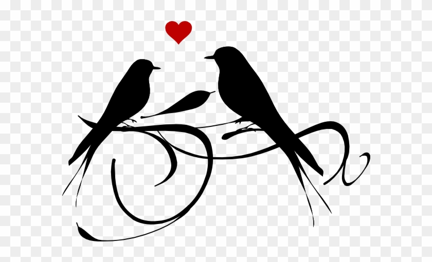 600 X 558 1 0 - Love Birds Clipart Png Transparent Png