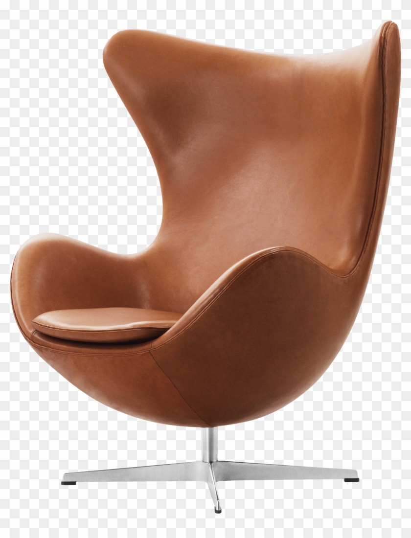 Egg Easy Chair Arne Jacobsen Elegance Walnut Leather - Egg Chair Fritz Hansen Clipart #2154690
