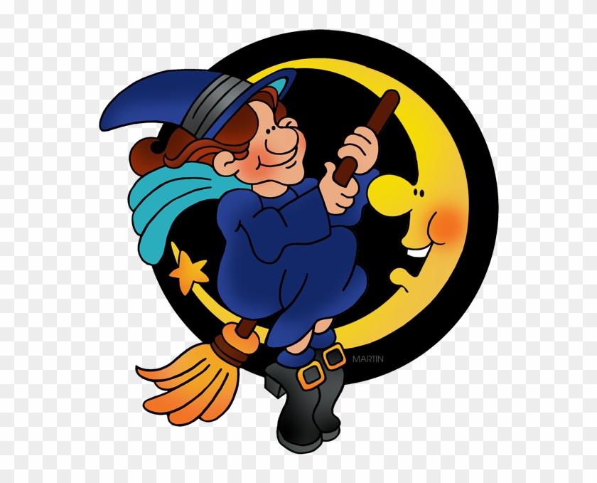 Halloween Clip Art By Phillip Martin, Witch And The - Philip Martin Clipart Witch - Png Download