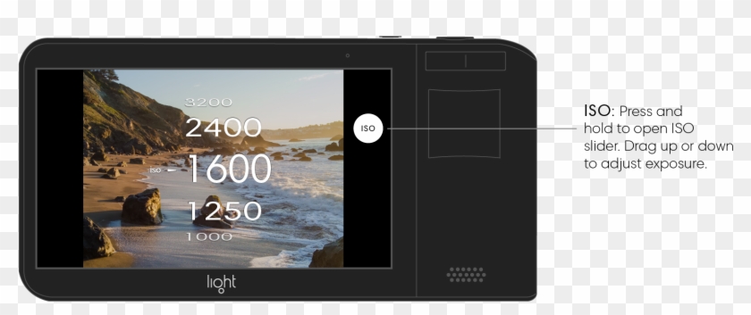 On The Right Side Of The Screen To Open The Iso Slider - Smartphone Clipart