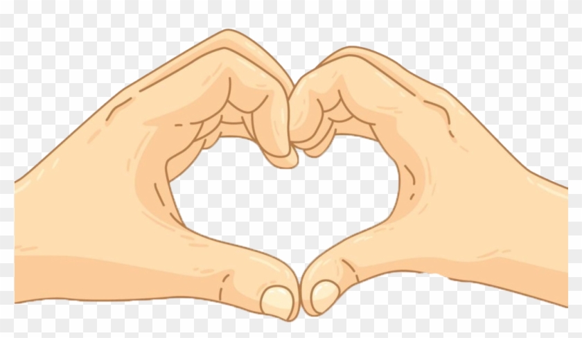 Cartoon Finger Heart Transprent - Love Clipart