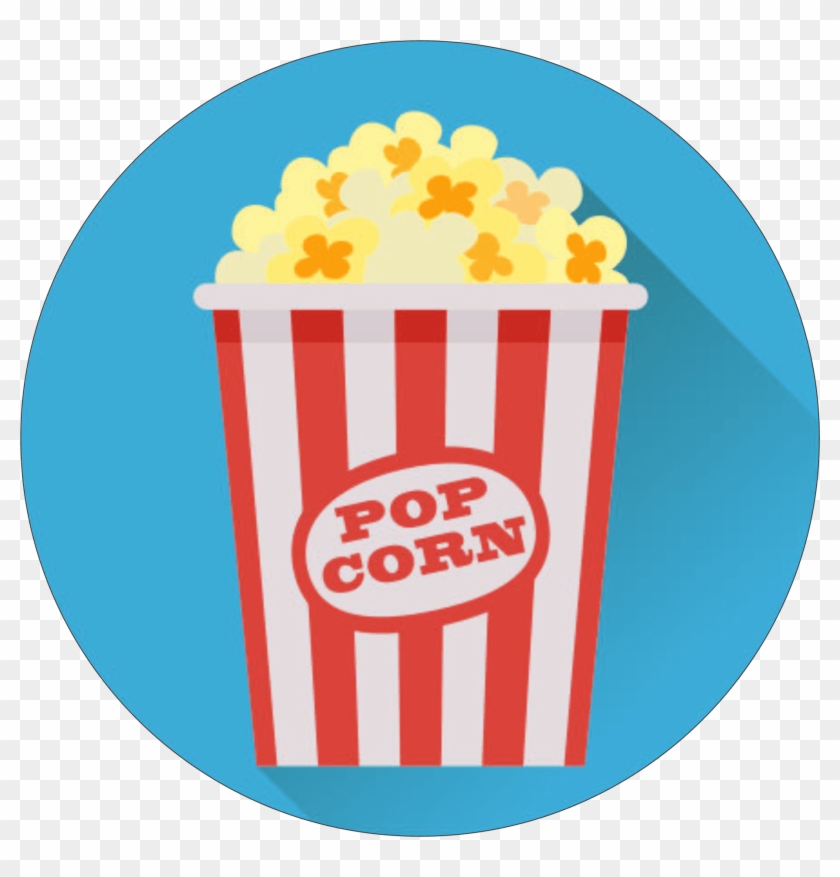 Popcorn Icon - Popcorn Flat Vector Png Clipart