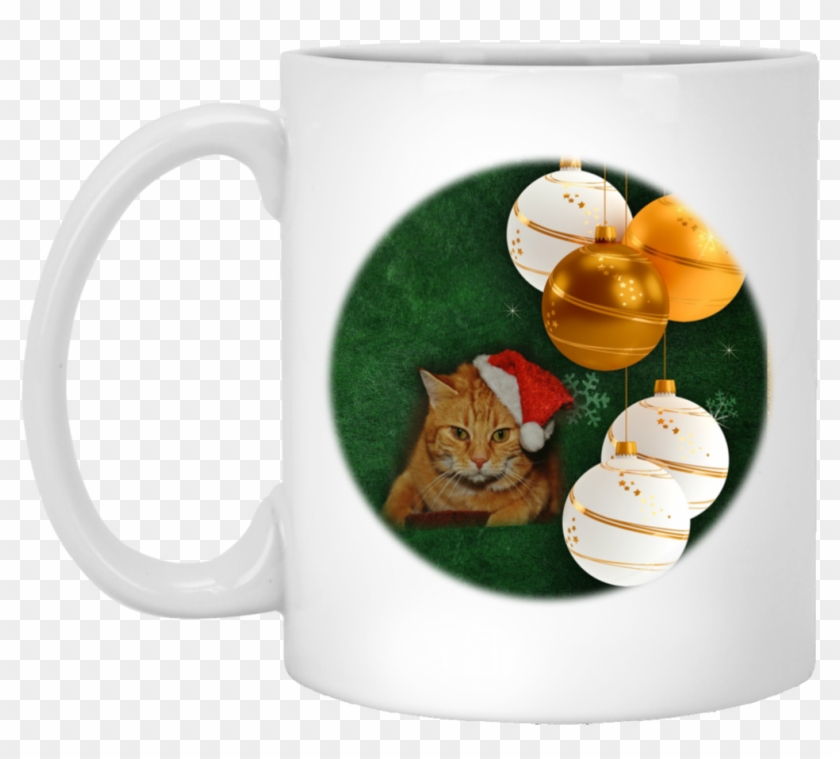 Cat Santa Hat - Mug Clipart #2156106