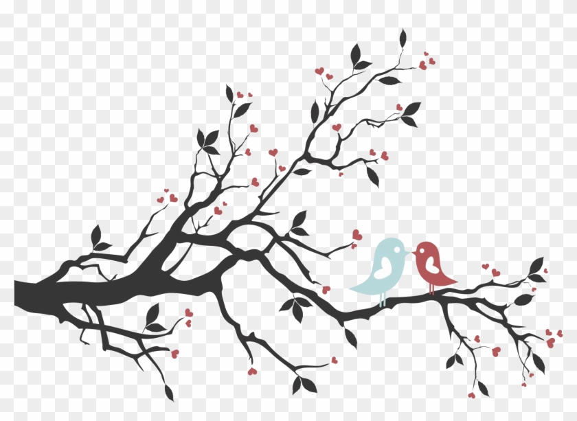 Pesquisa No Google - Love Bird On Branch Silhouette Clipart #2156567