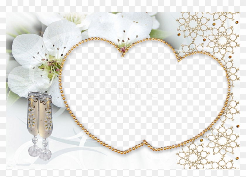 Free Png Best Stock Photos White Hearts Transparent - Heart Wedding Frames Clipart #2156691