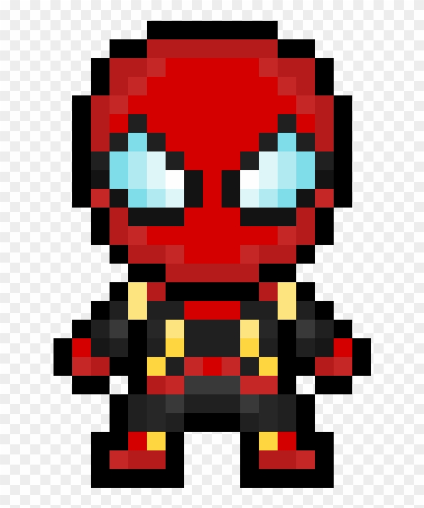 Iron-spider Pixel Art - Easy 8 Bit Characters Clipart #2156806