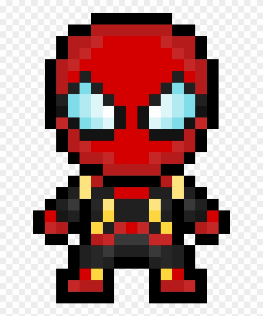 Iron-spider Pixel Art - Easy 8 Bit Characters Clipart