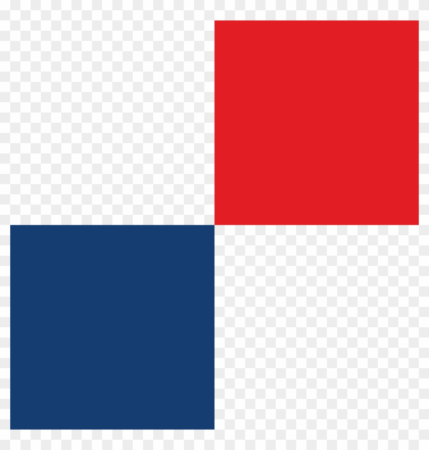 Red Blue Squares Mirrored - Colorfulness Clipart
