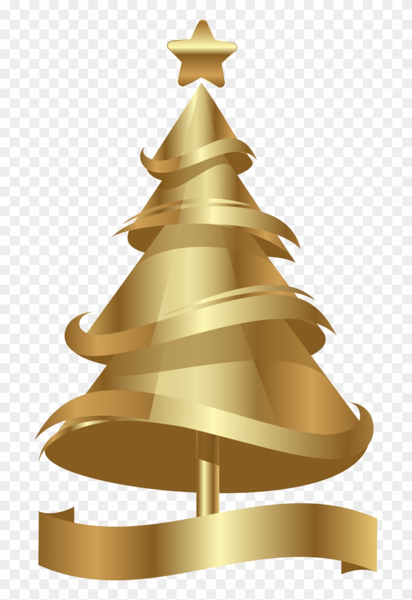 Arbol De Navidad Dorado Png Clipart