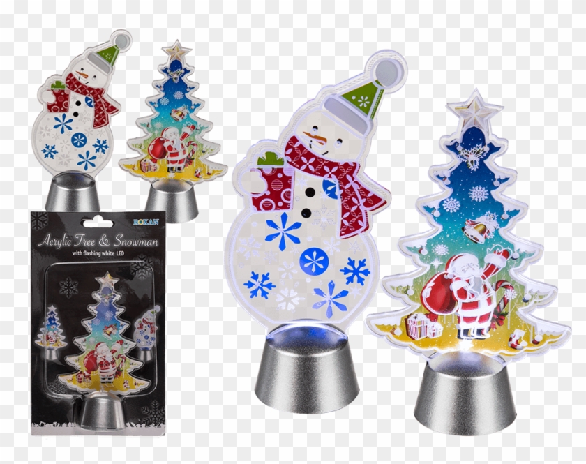 Árbol De Navidad & Muñeco De Nieve De Acrílico Con - Christmas Ornament Clipart #2157573