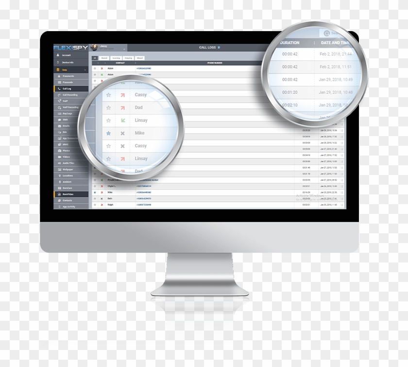 Spy On Call Logs - Computer Monitor Clipart