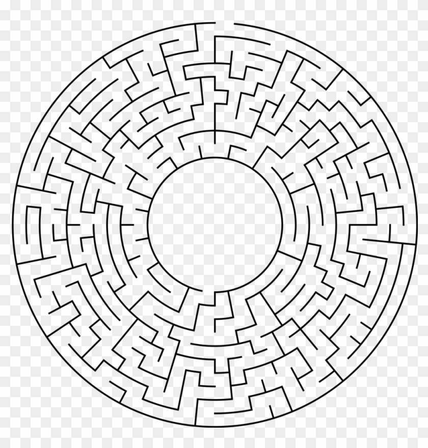 20, Circular Maze D - Transparent Circle Maze Png Clipart