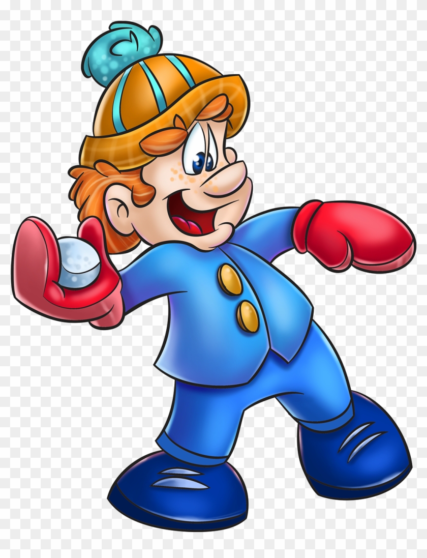 Vector Transparent Boy Cartoon On Behance - Throwing Snowball Cartoon Clipart