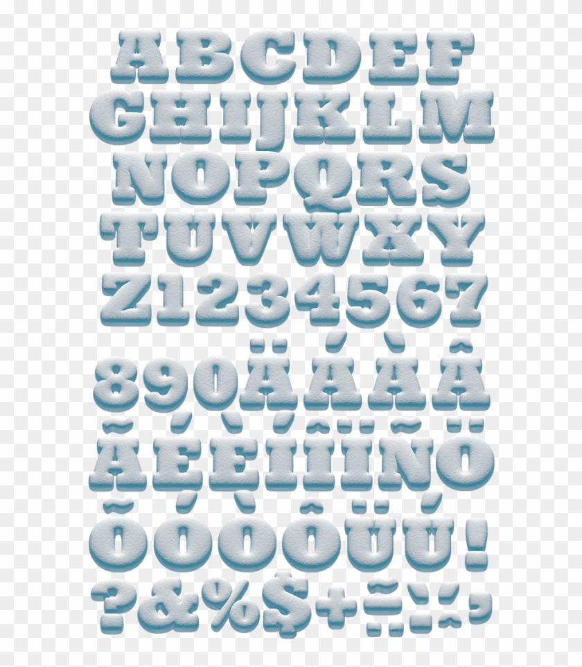 Snowball White Font - Monochrome Clipart #2157980