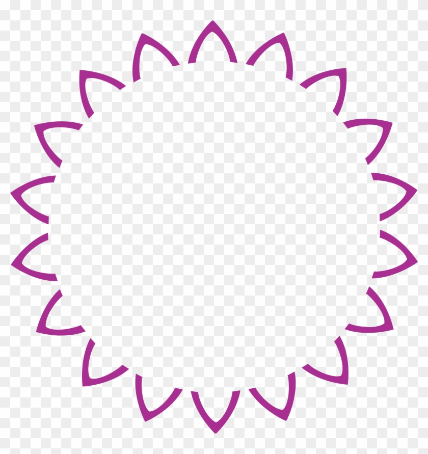 Circle Rangoli Design - Ice Crystal For Coloring Clipart #2158135