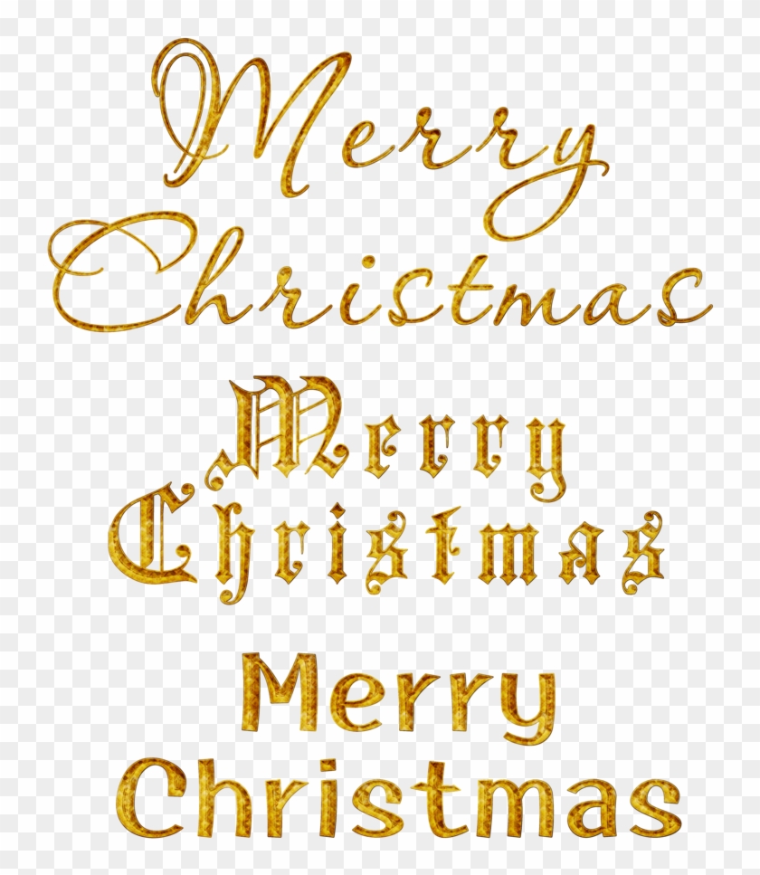 Merry Christmas Gold Png - Merry Christmas Transparent Gold Clipart #2158183