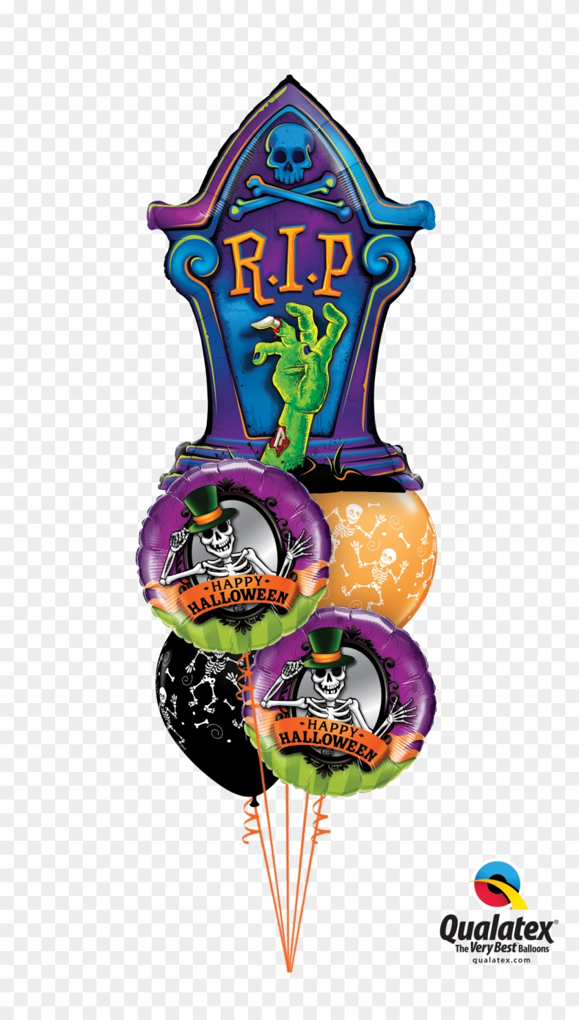Party Ghoul Balloon Bouquet Clipart