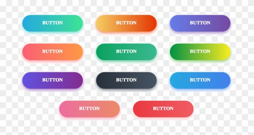 Gradient Button Download Transparent Png Image - Button Gradient Blue Png Clipart #2158991