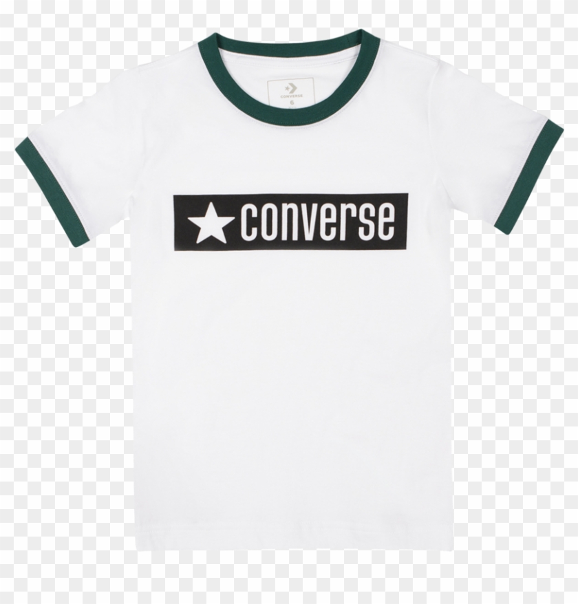Boys Vintage Logo Ringer Junior T Shirt White - Active Shirt Clipart
