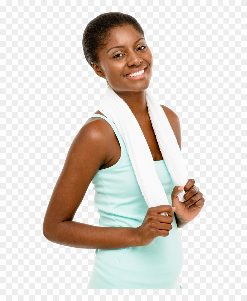 Happy Black Woman - African American Women Fitness Png Clipart #2159312