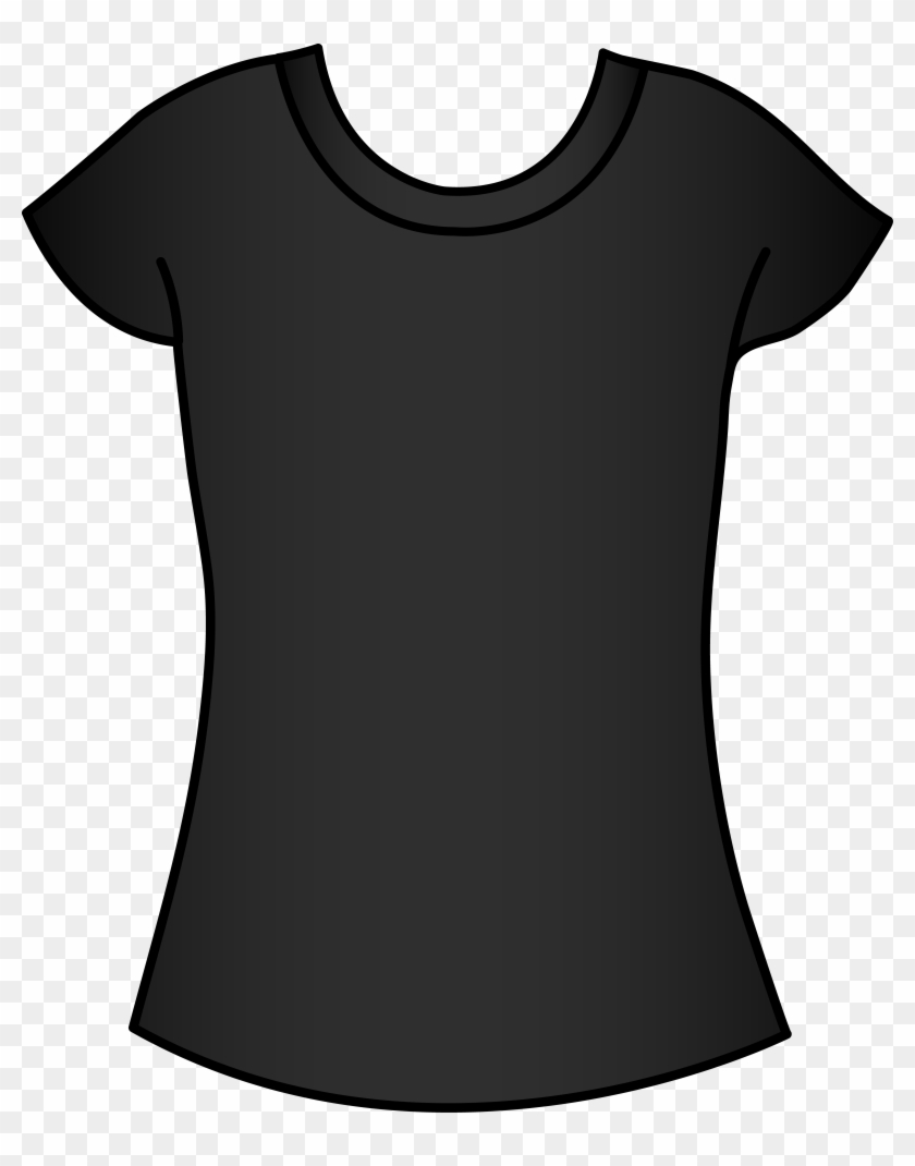Womens Black T Shirt Clip Art - Png Download #2159462