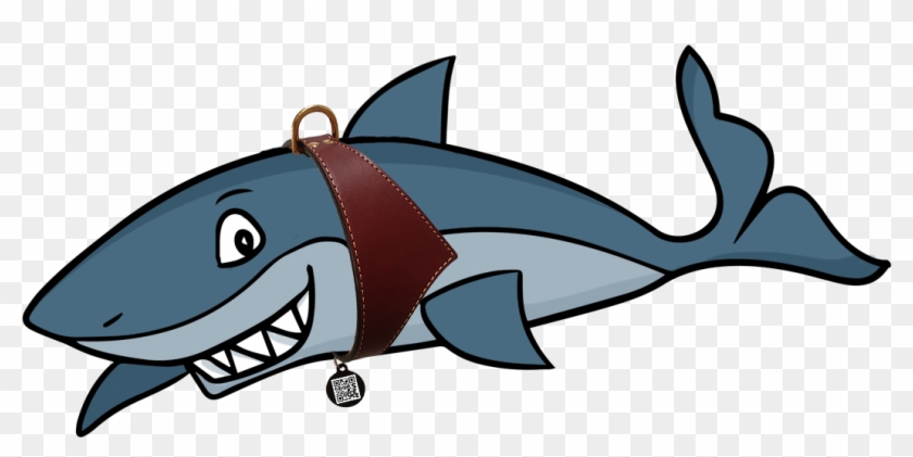 Sharky In His Shark Fin™ Leather Dog Collar - Mommy Shark Pink Png Clipart #2159673