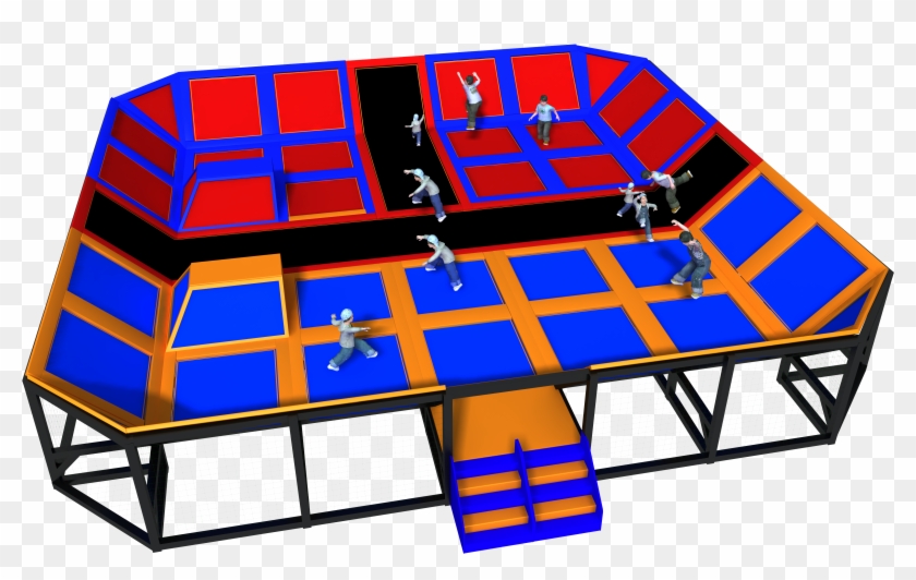 Outdoor Trampoline Park - Clipart Trampoline Park - Png Download