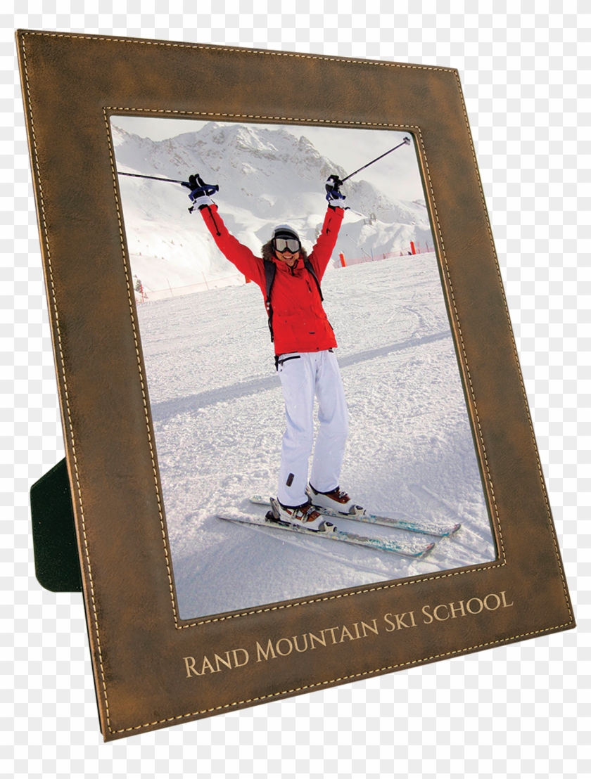 8" X 10" Rustic & Gold Leatherette Photo Frame Clipart