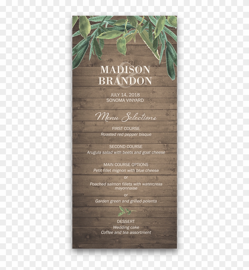 Barn Wood Background - Wedding Menu Cheese Course Clipart #2160874