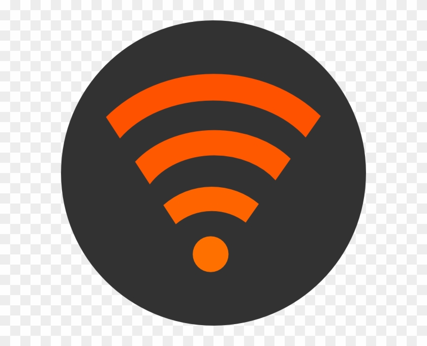 Wifi Orange Up Clip Art - Circle - Png Download
