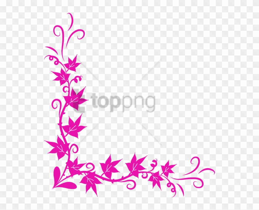Free Png Download Colorful Floral Corner Borders Png - Border Page Corner Design Png Clipart