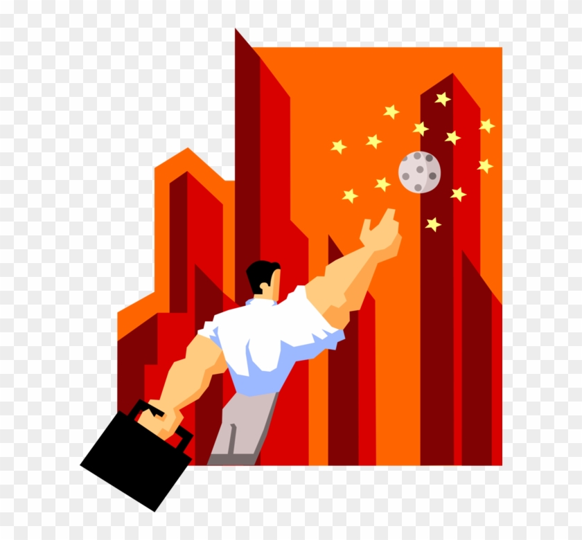 Vector Illustration Of Powerful Businessman With Jacked - Inquinamento Acustico Clipart #2162410