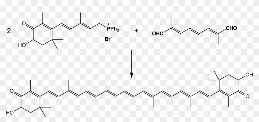 Synthesis Of Astaxanthin By Wittig Reaction - Astaxanthin Antioxidant Reaction Clipart