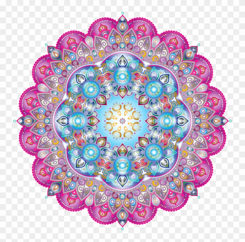 Mandala Coloring Book Meditation - Arabesco Colorido Molduras Clipart