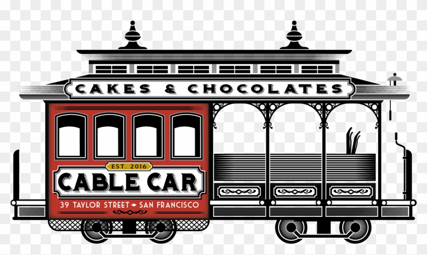Cable Car Cakes And Chocolates - Clipart Cable Car San Francisco - Png Download #2163480