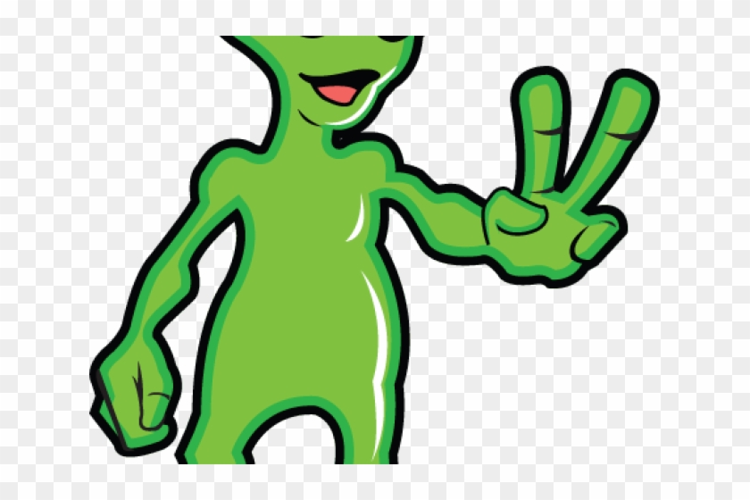 Peace Sign Clipart Hand Illustration - Alien Clip Art - Png Download