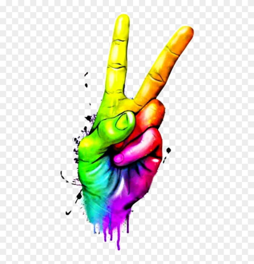 Hand Sign Of Peace , Png Download - Peace Symbols Clipart #2163595