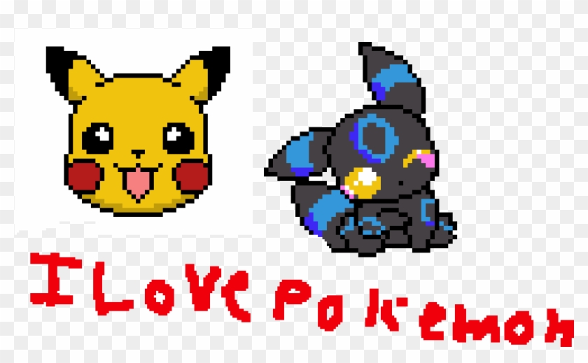 Pokemon Freinds - Shiny Umbreon Pixel Art Clipart