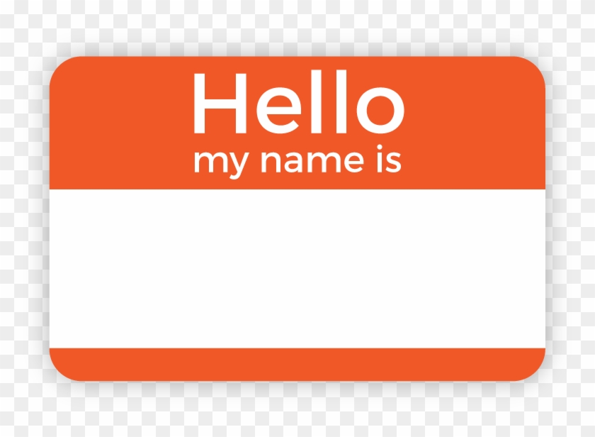Hello My Name Is Tag Png - Hello My Name Is Orange Clipart #2164314