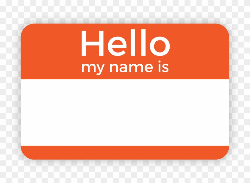 Hello My Name Is Tag Png - Hello My Name Is Orange Clipart