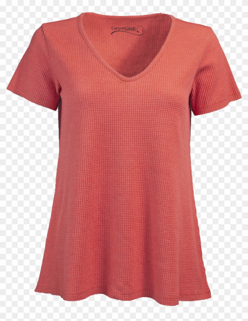 Ladies S S Thermal V Neck - Day Dress Clipart #2164659